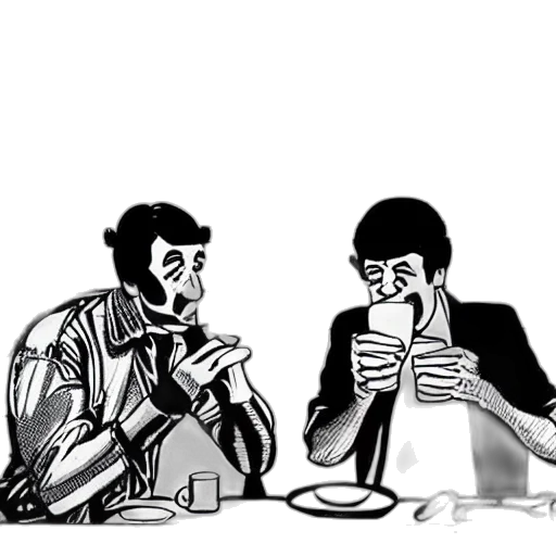 food, cartoon, comic book art, concept art, poster, man, drinking, milk transparent PNG cut-out