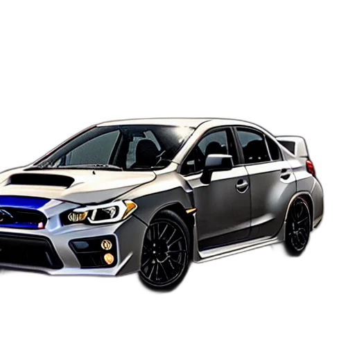 car, 3d render, photorealistic, wrx transparent PNG cut-out