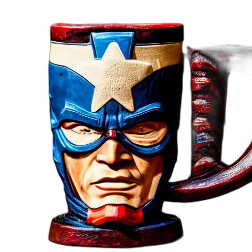 comic book art, 3d render, concept art, photorealistic, closeup, photograph, captain, america transparent PNG cut-out