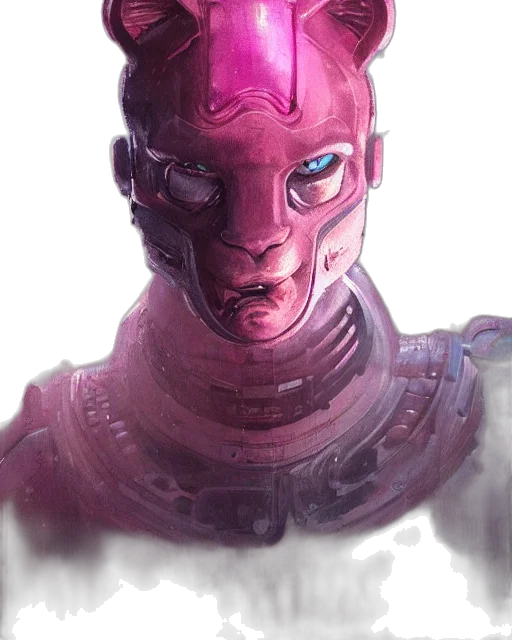 robot, face, mask, concept art, comic book art, fantasy art, cyberpunk, red transparent PNG cut-out