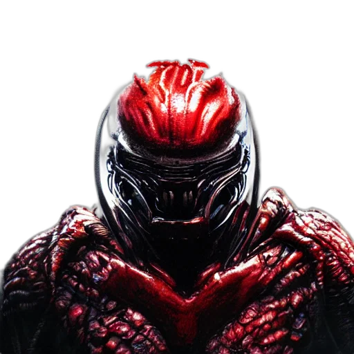 creature, mask, face, robot, concept art, comic book art, pixel art, 3d render transparent PNG cut-out