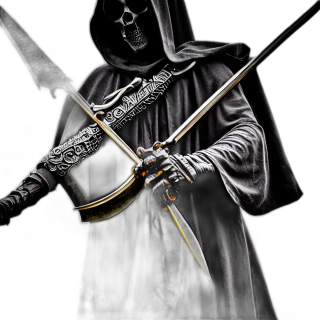 sword, staff, weapon, mask, concept art, fantasy art, comic book art, photorealistic transparent PNG cut-out