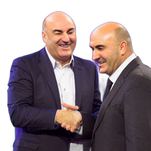 kevin, leary, happy, shaking transparent PNG cut-out