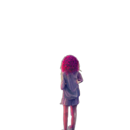 dress, hair, robot, staff transparent PNG cut-out