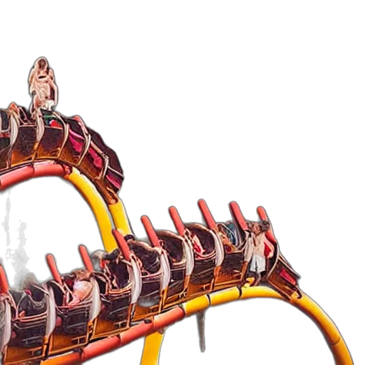 crown, dragon, shoes, hair, 3d render, concept art, photorealistic, rollercoaster transparent PNG cut-out