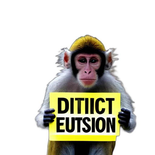 3d render, concept art, monkey, holding transparent PNG cut-out