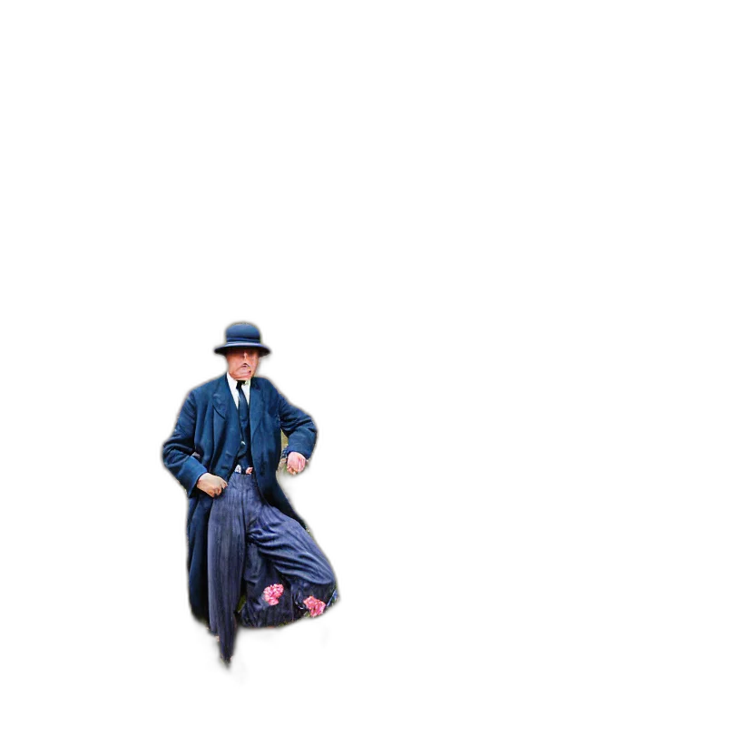 umbrella, hat, staff, jacket transparent PNG cut-out