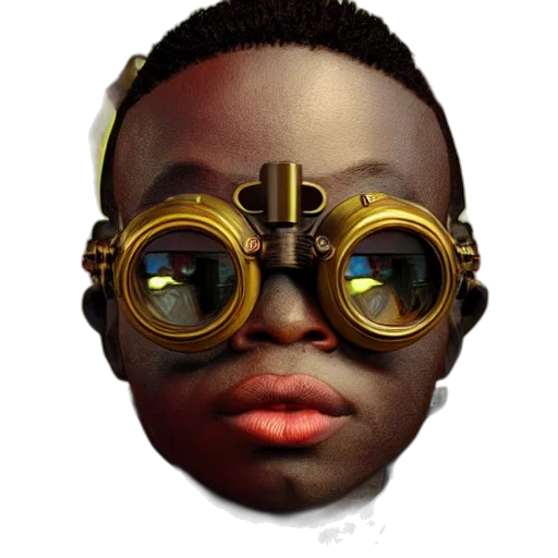 face, mask, robot, jewelry, 3d render, concept art, photorealistic, cyberpunk transparent PNG cut-out