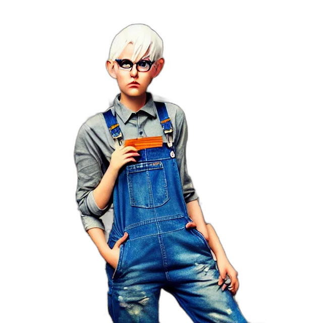 concept art, 3d render, photorealistic, cartoon, blue, full, body, pose transparent PNG cut-out