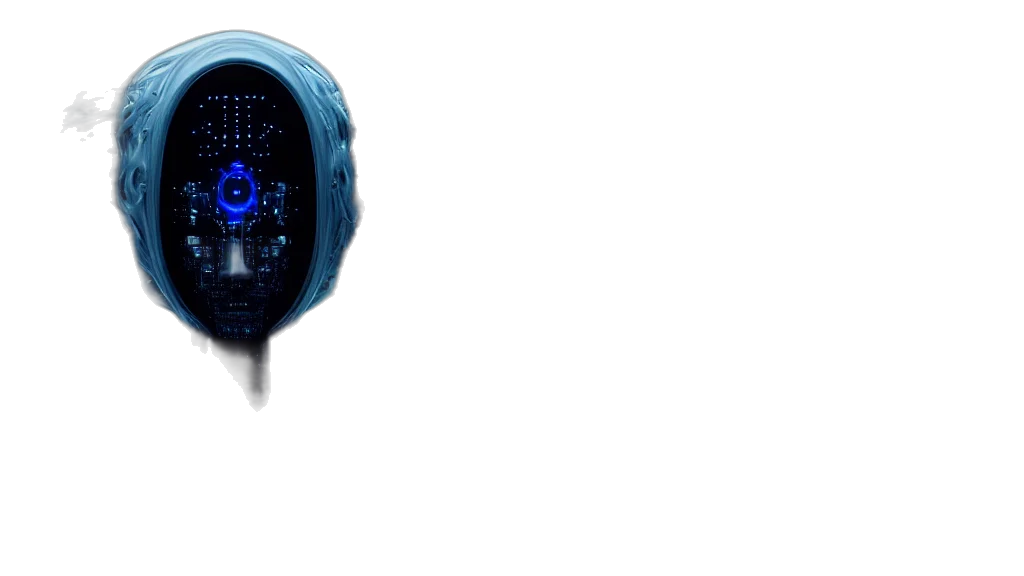 robot, mask, jewelry, face, 3d render, cyberpunk, concept art, photorealistic transparent PNG cut-out