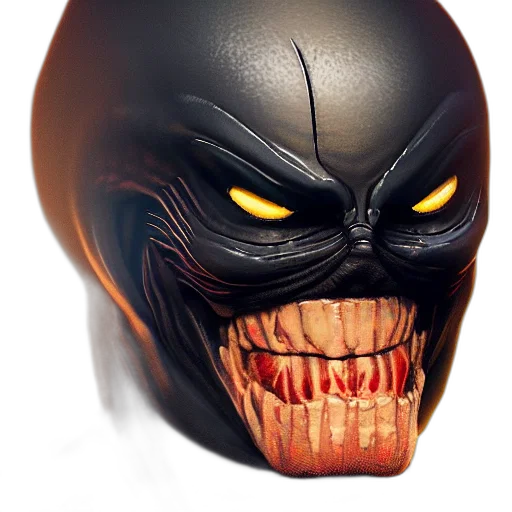 mask, face, creature, 3d render transparent PNG cut-out