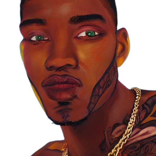 face, photorealistic, cartoon, fantasy art transparent PNG cut-out