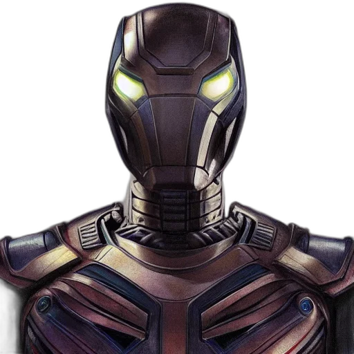 robot, comic book art, concept art, 3d render transparent PNG cut-out
