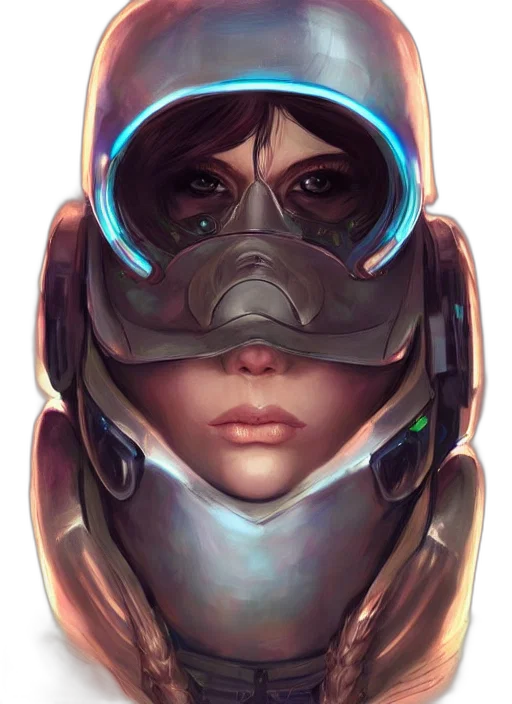 mask, face, robot, weapon, cyberpunk, concept art, comic book art, fantasy art transparent PNG cut-out
