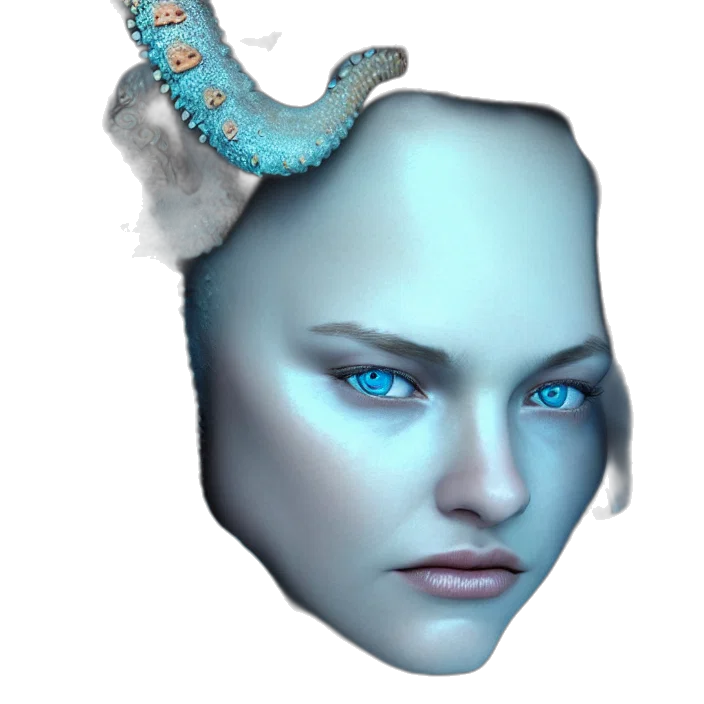 face, crown, mask, dragon transparent PNG cut-out