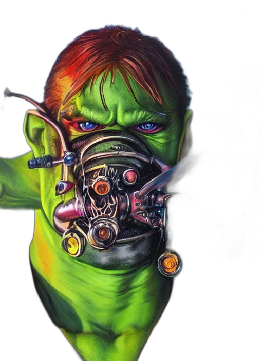 mask, face, robot, photorealistic transparent PNG cut-out