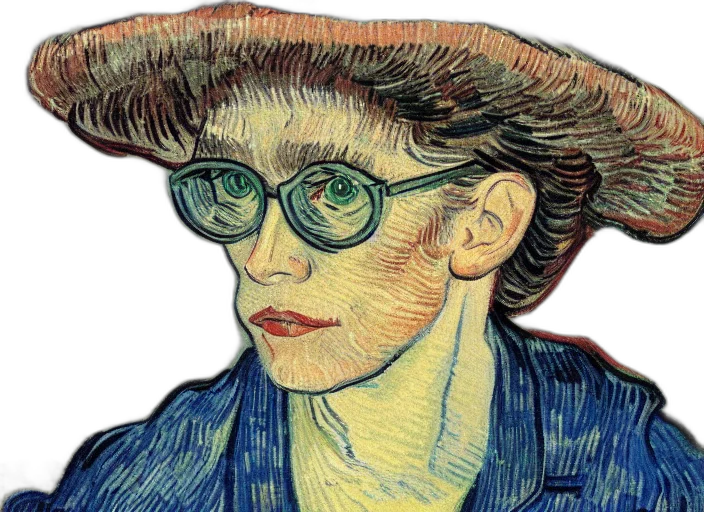 hat, face, cartoon, comic book art, photorealistic, watercolor, cinematic, mid transparent PNG cut-out