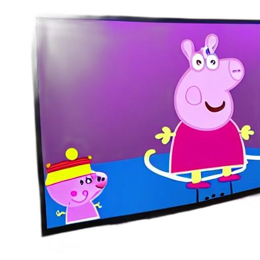 furniture, 3d render, cartoon, concept art, underwater, outer space, peppa, pig transparent PNG cut-out