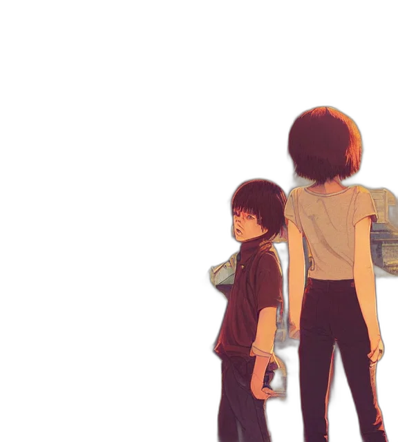 jacket, robot, concept art, watercolor transparent PNG cut-out