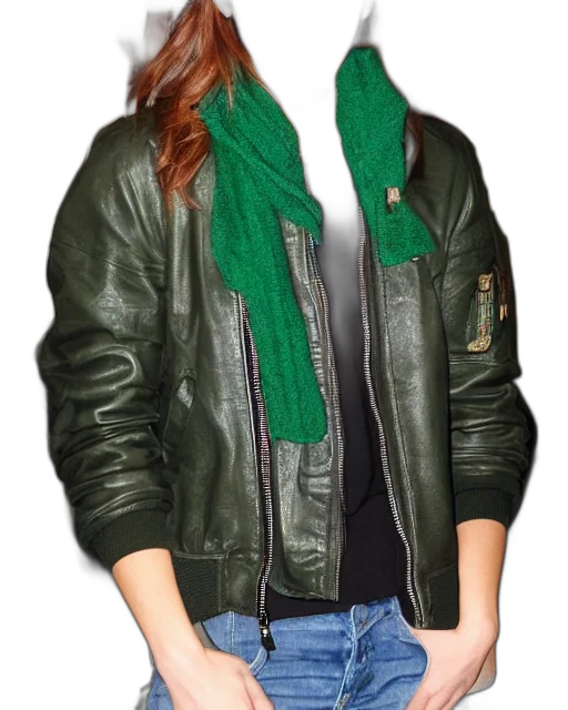 jacket, photorealistic, 3d render, green transparent PNG cut-out
