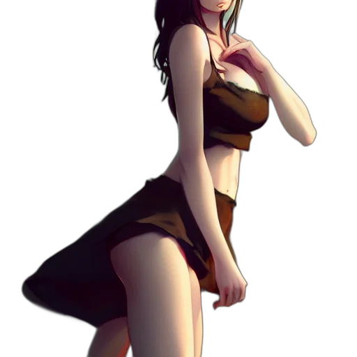 dress, staff, concept art, 3d render transparent PNG cut-out