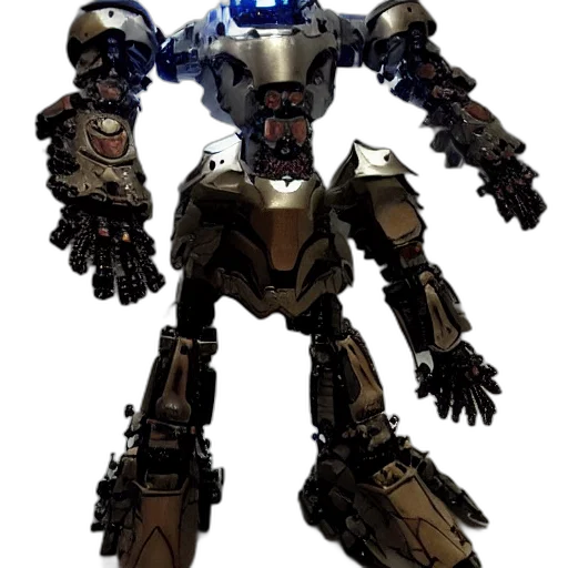 robot, weapon, concept art, 3d render transparent PNG cut-out