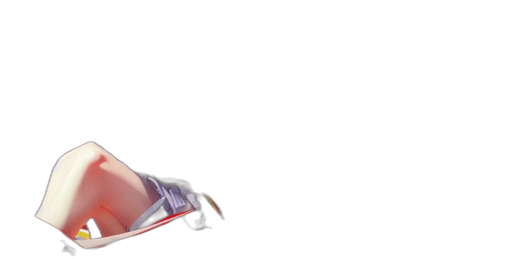 shoes, weapon, staff, face transparent PNG cut-out