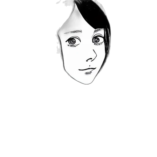 face, mask, hair, creature, cartoon, photorealistic, anime, pencil sketch transparent PNG cut-out