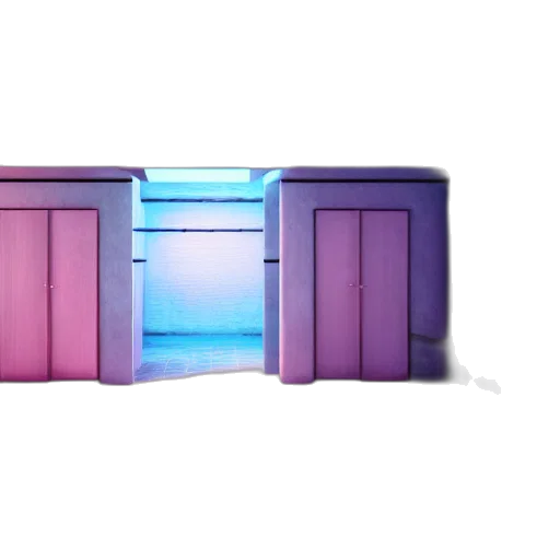 furniture, jewelry, building, shoes, vaporwave, 3d render, concept art, neon lights transparent PNG cut-out