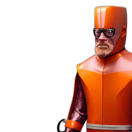 robot, jacket, 3d render, concept art, comic book art, bryan, cranston, gordon transparent PNG cut-out