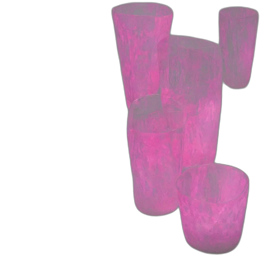 shoes, furniture, 3d render, vaporwave transparent PNG cut-out