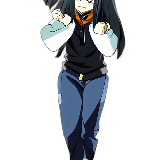 staff, jacket, weapon, anime transparent PNG cut-out