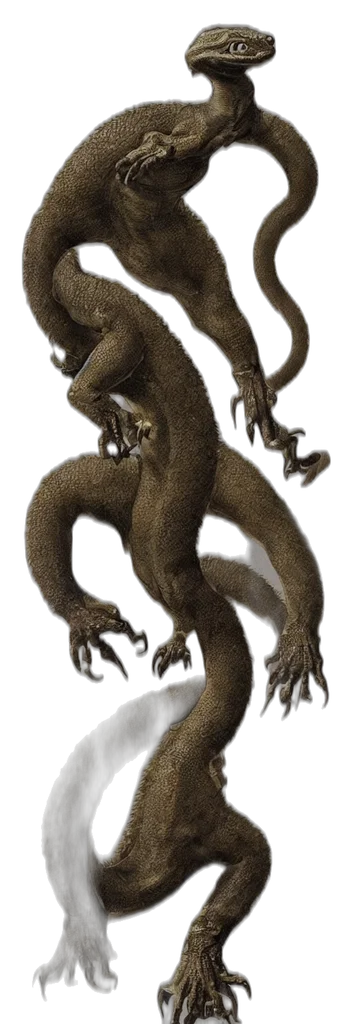 creature, dragon, animal, staff transparent PNG cut-out