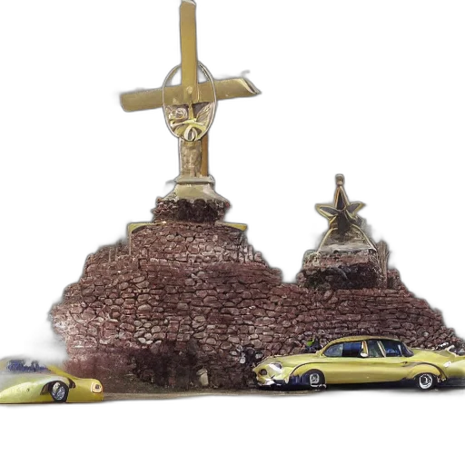 car, 3d render, concept art, city street transparent PNG cut-out