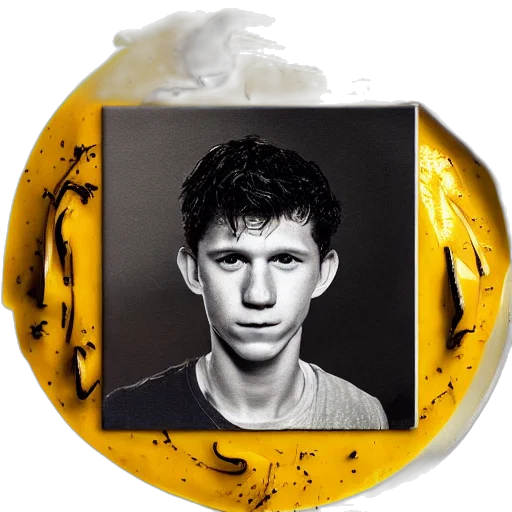 food, face, photorealistic, tom, holland, art, portrait, made transparent PNG cut-out