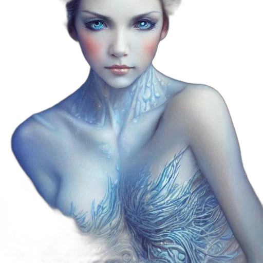 jewelry, dress, creature, fantasy art transparent PNG cut-out
