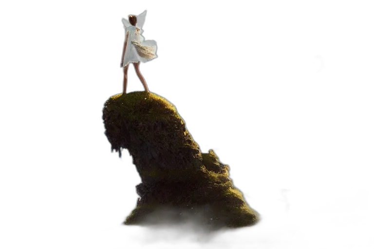 dress, creature, staff, animal, concept art, fantasy art, 3d render, pixel art transparent PNG cut-out