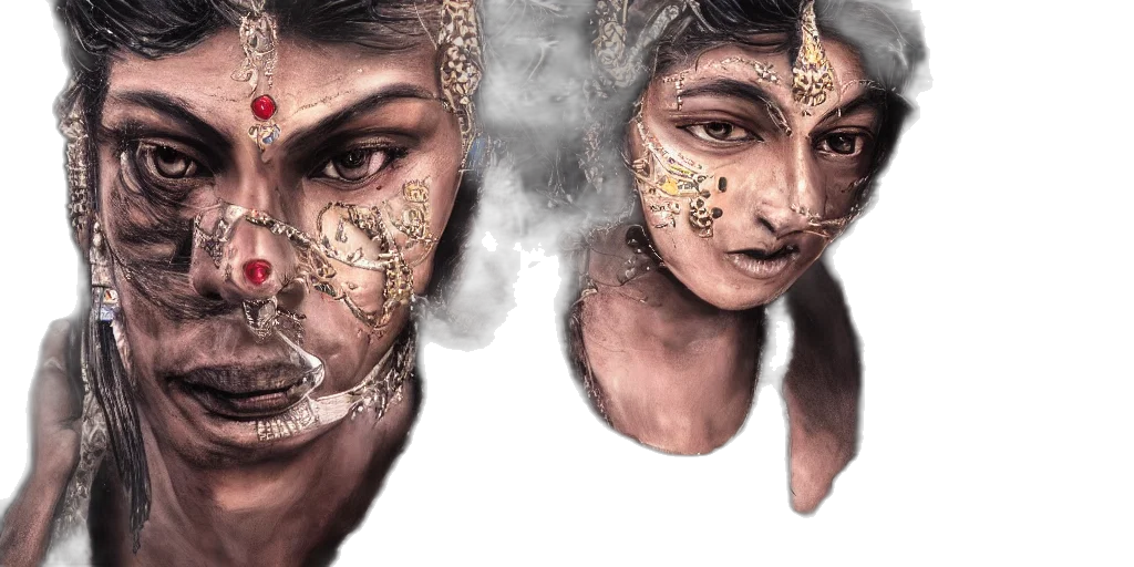 mask, face, photorealistic, watercolor transparent PNG cut-out