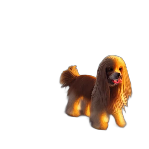 animal, creature, hair, staff, 3d render, photorealistic, concept art, watercolor transparent PNG cut-out