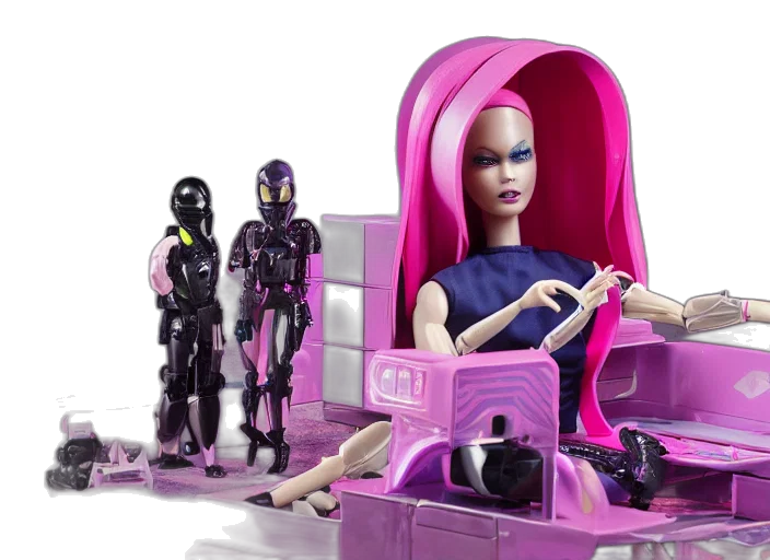 robot, furniture, cyberpunk, vaporwave, concept art, 3d render, outer space, underwater transparent PNG cut-out