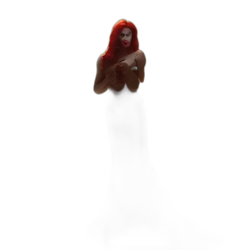 creature, hair, dress, animal, 3d render, concept art, fantasy art, photorealistic transparent PNG cut-out