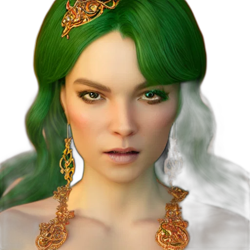 jewelry, crown, face, fantasy art transparent PNG cut-out