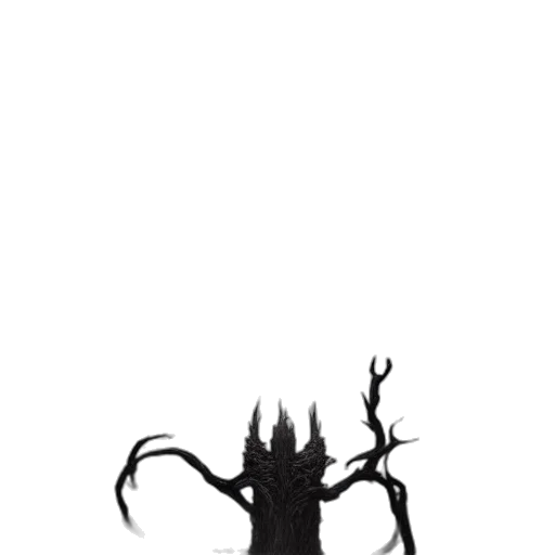 crown, creature, staff, tree transparent PNG cut-out