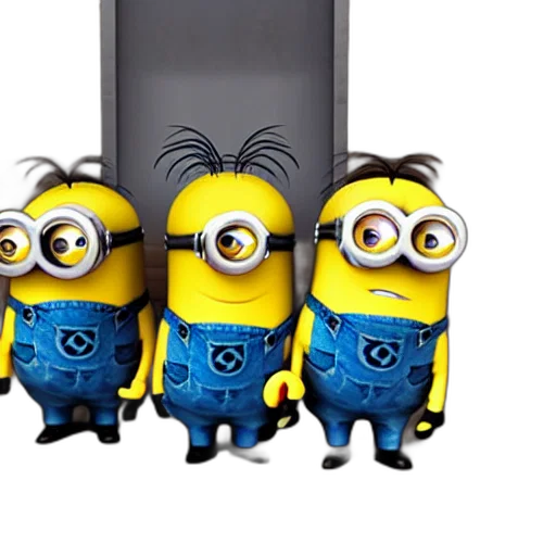 staff, 3d render, concept art, minions transparent PNG cut-out