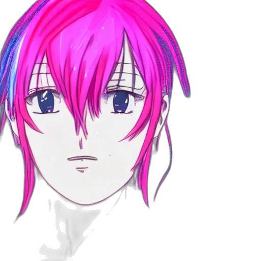 face, anime, photorealistic, watercolor transparent PNG cut-out