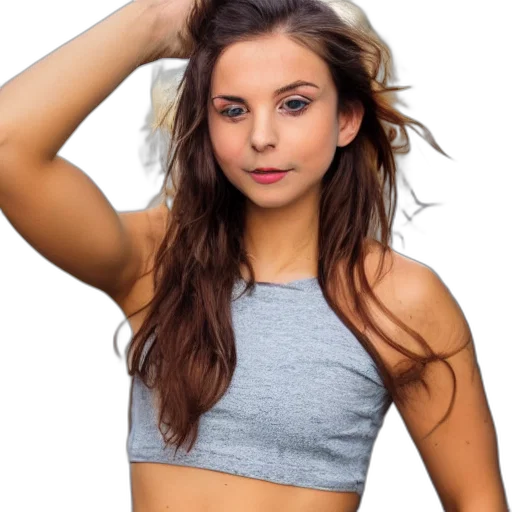hair, dress, face, jacket, photorealistic, 3d render, oil painting, girl transparent PNG cut-out