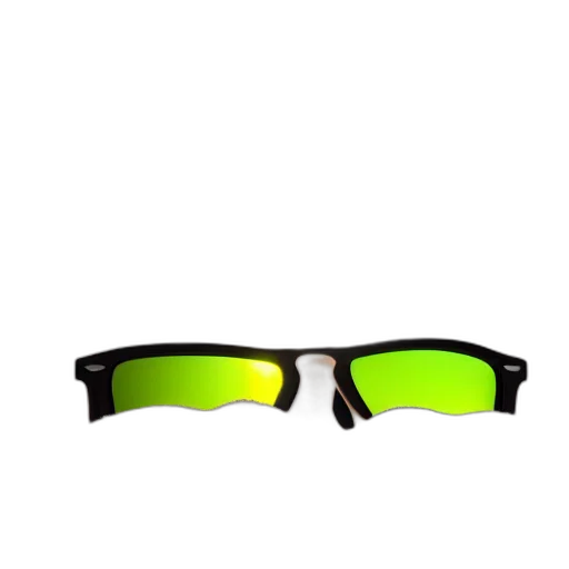 3d render, photorealistic, cartoon, neon, green, colorful, monochrome, closeup transparent PNG cut-out