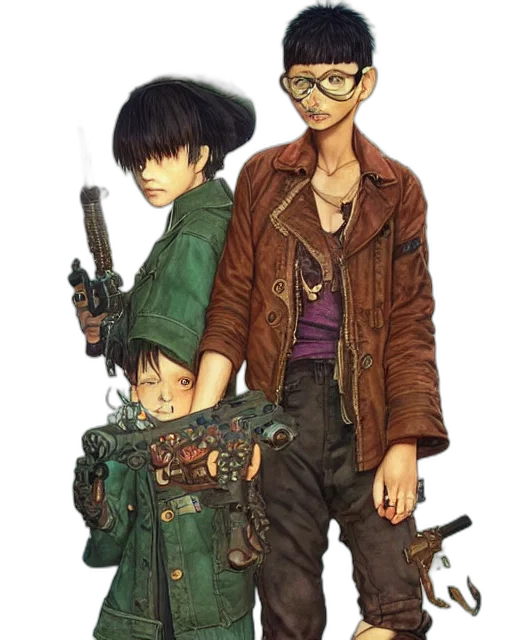 weapon, jacket, cyberpunk, concept art transparent PNG cut-out