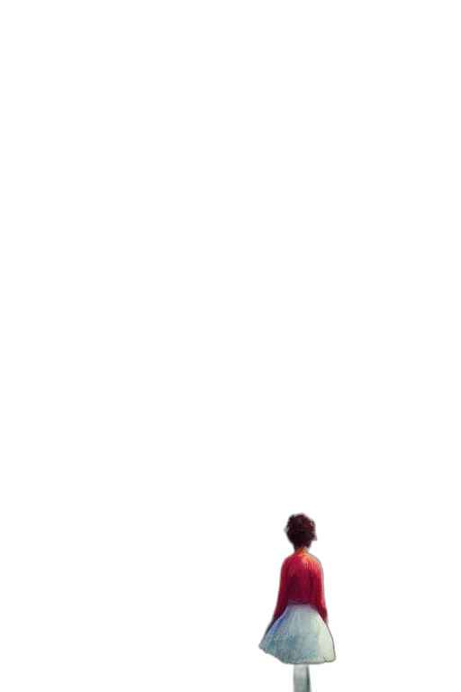 dress, robot, umbrella, hair, 3d render, pixel art, concept art, photorealistic transparent PNG cut-out