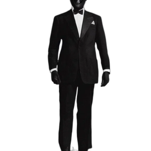 mask, jacket, staff, robot, concept art, cartoon, 3d render, monochrome transparent PNG cut-out